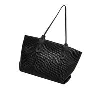 Large Bag Fabric - Women's Leather Bag, Lightweight Folding Portfolio, High Capacity Elegant Retro Design, Shoulder Bag, Shopping Bag, Workproof, Pool, Beach, Holidays, Versatile, black, Siehe