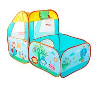 Large Ball Pit with Basketball Hoop, Tunnel, Playhouse & 25 Balls - Baby Toddler Toys Playpen