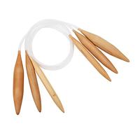 Large Bamboo Circular Knitting Needle Set 15mm 20mm 25mm - Transparent Tube Crochet Hook Circle Needle for Sweater, Iceland Yarn Needle Knitting Tools