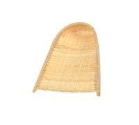 Large Bamboo Weaving Dustpan Art Pendant Creative DIY Wall for Painting Crafts for Home Nursery Decoration Lightweight Durable Bamboo Material