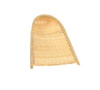 Large Bamboo Weaving Dustpan for DIY Art Projects Creative Painting Pendants for Home Decor Durable Natural Bamboo Design for Graffiti and Crafting Unique Handmade Wall Hangings