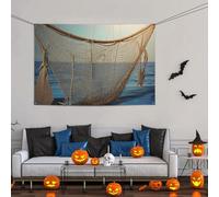 Large Banner Sign Party Decor, Personalized Wall Hanging Backdrop Banners Birthday Yard Banner Sign Fishing Nets Party Photography Background 47x71 Inch