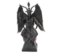 Large Baphomet On Pedestal in Faux Stone Finish Statue by Pacfic Trading