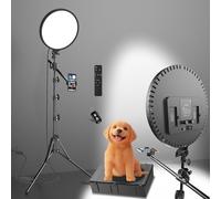 Large Barber Light with72 inch Stand, 55W 6500K Full-Screen Selfie Light Ring with Tripod 360 Phone Holder,Remote Controller,Box Black, (black-011,13)