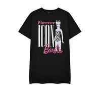 Barbie Women's Black T-Shirt Dress | Forever Icon Graphic Tee | Short Sleeve Retro Fashion Top | Doll Movie Merchandise Gift Brand Apparel for Her