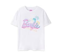 (Large) Barbie Short Sleeved T-Shirt (Womens White)