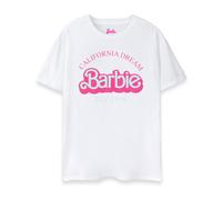 (Large) Barbie Short Sleeved T-Shirt (Womens White)