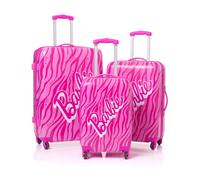 Barbie Suitcase for All Ages | Pink Small, Medium Or Large Options Luggage Bag with Extendable Handle | Doll Logo Hard Cover Carry On Trolley Cabin Case | Fun Travel Accessory Gift for Kids & Adults