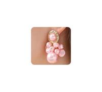 Large Baroque Pearl Dangle Earrings for Women Boho Vintage Big Statement Earrings Irregular Formal Earrings Wedding Accessories, Large, Metal, Not a gemstone