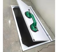 Large Basement Hidden Door, Recessed Floor Hatch with Dual-Grip Suction Cup Open, Sturdy Steel Basement/Cellar/Storage Room Entry Doors(75X65cm/30x26in)