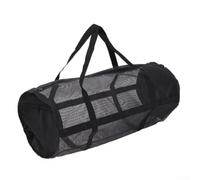 Large Basketball Storage Bag 70cm PVC Mesh | Fits size-7 ball, shoes, clothes; 27x70cm dimensions; oversized side zipper access; padded straps