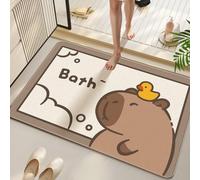 Large Bath Mat 60 X 90 Cute Animals Diatom Mud Bathroom Shower Floor Mats, Absorbent Bath Mat,Quick Dry Baths Mats Non Slip Washable,For Bedroom,Kitchen,Toilet, Door,Washing Table
