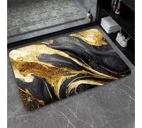 Large Bath Mat 60 X 90 Grey Gold Diatom Mud Bathroom Shower Floor Mats, Absorbent Bath Mat,Quick Dry Baths Mats Non Slip Washable,For Bedroom,Kitchen,Toilet, Door,Washing Table