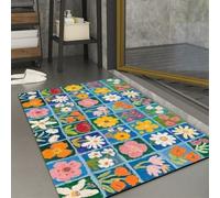 Large Bath Mat 60 X 90 Orange Pink Diatom Mud Bathroom Shower Floor Mats, Absorbent Bath Mat,Quick Dry Baths Mats Non Slip Washable,For Bedroom,Kitchen,Toilet, Door,Washing Table