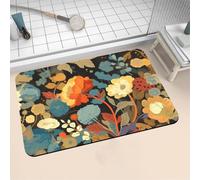 Large Bath Mat Non Slip Bathroom Mat Quick Drying Bathroom Carpet Rubber Bottom, Bathtub Shower Floor Rugs Washable, Soft Rug for Bath Decoration, Kitchen Bathmat Toilet Vintage 70x120cm 16-1324