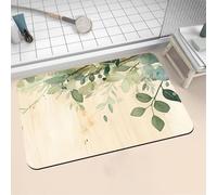 Large Bath Mat Non Slip Bathroom Mat Quick Drying Bathroom Carpet Rubber Bottom, Bathtub Shower Floor Rugs Washable, Soft Rug for Bath Decoration, Kitchen Bathmat Toilet Wooden 90x120cm 16-1358