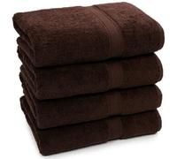 Large Bath Towels Set - Pack of 2 - Premium Style 100% Egyptian Cotton 500 GSM - Highly Absorbent - Quick Dry - Super Soft Feel Bathroom Linen for Home, Hotel, Spa & Daily Use (Chocolate, 70X120CM)