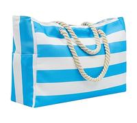 Large Beach Bag For Women Canvas Beach Bag With Pocket Zipper Travel Picnic Swim Bags Nylon Handbags for Women (BU1, One Size)