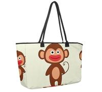 Large Beach Bag for Women, Dumb Monkey Travel Tote with Pockets Waterproof Shoulder Handbag