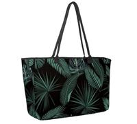 Large Beach Bag for Women, Jungle Palm Tree Travel Tote with Pockets Waterproof Shoulder Handbag