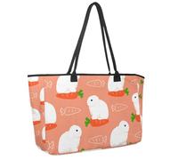 Large Beach Bag for Women, Mini French Lop Rabbit Travel Tote with Pockets Waterproof Shoulder Handbag