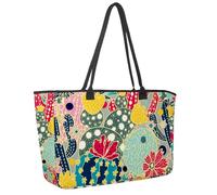 Large Beach Bag for Women, Overlord Tree Cactus Travel Tote with Pockets Waterproof Shoulder Handbag