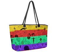 Large Beach Bag for Women, Physics and Mathematics Travel Tote with Pockets Waterproof Shoulder Handbag