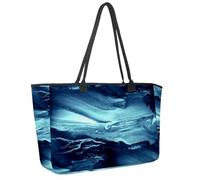 Large Beach Bag for Women, Sea Animal Sharks Travel Tote with Pockets Waterproof Shoulder Handbag