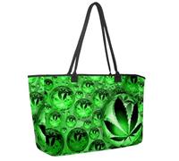 Large Beach Bag for Women, Weed Snookie Orb Cannabis Travel Tote with Pockets Waterproof Shoulder Handbag