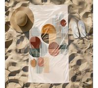 Large Beach Towel 200 X 100 Brown Green Pattern Quick Dry Microfibre Beach Towel For Adults Lightweight For Women Men Sun Lounger Travel Swim Holiday Sport