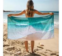 Large Beach Towel 200 X 100 Green Sea Beach Quick Dry Microfibre Beach Towel For Adults Lightweight For Women Men Sun Lounger Travel Swim Holiday Sport