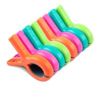 Large Beach Towel Clips for Sun Loungers, 8 Pcs Windproof Sunbed Towel Pegs on Cruise, Heavy Duty Towel Holders for Pool Chair, Deck Chair, Garden & Laundry, Outdoor Essentials, 4 Assorted Colours