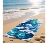 Large Beach Towel for Adults 90x180cm Microfiber Beach Towel White Quick Dry Towels Sand Resistant Material Sunbed Towels with Pockets for Camping Beach Vavation Swimming Pool Yoga, Mountain bz-149