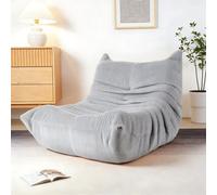 Large Bean Bag Chair Reading Fireside Sofa Lazy Floor Sofa Couch For Living Hece Grey