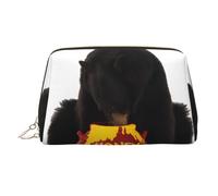 Large Bear Eats Honey Printed Cosmetic Bag Portable Cosmetic Storage Bag Suitable for Travel and Business Trips