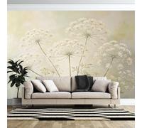 Large Beautiful Queen Anne's Lace Floral Mural Wallpaper 600×420cm Aesthetic Flower Photo Wallpaper, Wall Mural Sticker for Bedroom Living Room Hallway Sofa Backdrop Wall Decor 600×420cm (WxH) (23