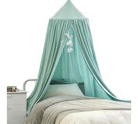 Large Bed Canopy for Kids, Round Dome Mosquito Net Castle Play Tent Room Decor, Girls Princess Cozy & Soft Bed Canopy for Children,Room Decoration Ideal for Kids’ Bed or Cot,65x270x400cm (Green)