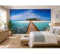 Large bedroom wallpaper mural Paradise island sea beach 366x254cm Photo Wall