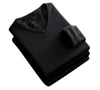 Large Bedtime Hoodie for Men without Hood,Men's V Neck Fleece Sweatshirt Thermal Winter Pullover with Thick Plian Fabric Casual Long Sleeve Top Everyday Comfort & Stylish Layering Versatile Underwear