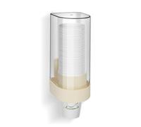 Large Beige Wall Mounted Cup Holder, 10x4.8x4Inch Paper Cup Dispenser for Water Cooler , Bathroom Cup Dispenser and Dixie Cup Holder (White)