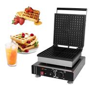 Large Belgian Waffle Maker - Professional Commercial Electric Iron with Adjustable Temp, Nonstick & Stainless Steel - For Home & Restaurants (Model: Style2)