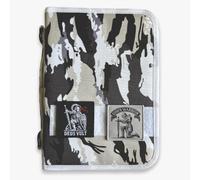 Large Bible Cover Bag & Organizer - Water-Resistant Case Fits 11 x 8 x 2.5 Inch Study or Journaling Bible, Velcro Patch Panel, Zip Pockets, Pen Loops, Carry Handle, Christian Gift (Arctic)
