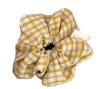 Large Big Hair Accessories for Women Elastic Bands Rubber Scrunchies 3pcs(Yellow 04)