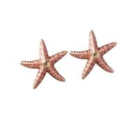 Large Big Starfish Earring For Women Girls Enamel Unique Oversize Sea Star Personalized Exaggerated Ladies’s Accessories Statement Stud Earrings Christmas Valentine's Day Fashion Jewelry Gifts