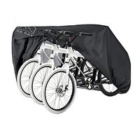 Large Bike Cover for 3 Bikes, Waterproof Bike Covers for Outdoor Storage Heavy Duty Ripstop Material 210T Nylon QQ CAT Bicycle Cover with Storage Bag for 29er Mountain Road Electric Bike Motorcycle