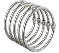 Large Binder Rings 80mm, 5 Pack Metal Key Rings, Multi-Purpose Split Rings | Durable Nickel Finish Rings for Keys, Notebooks, Diy Crafts, Loose Leaf Files and Home Organisation Projects, Easy-to-Use