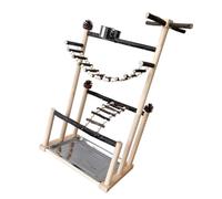 Large Bird Activity Center Screw Assembled Wooden Play Gym Detachable Base For Easy Cleaning Mental Stimulation Interactive Bird Training Perch