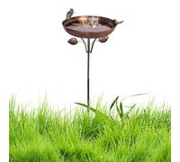 Large Bird Bath on Foot, Water Dispenser with 5 Branch Stake for Lawn, Patio, Yard, Outdoor Garden