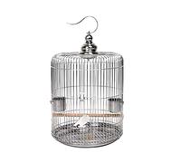 large bird cage， Bird cages Wrought Iron Birdcages Stainless Steel Cage Square House Creative Carriers Indoor Vintage(30cm)