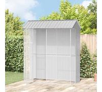 Large Bird Cage Birdhouse,Bird Cage with Storage Grey 215 x 110 x 247 cm Galvanised steel,Ample Exercise Space for Parrots and Small Animals